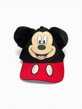Disney Parks Mickey Mouse Red Baseball Cap Hat w/Ears Kids Youth Adjustable